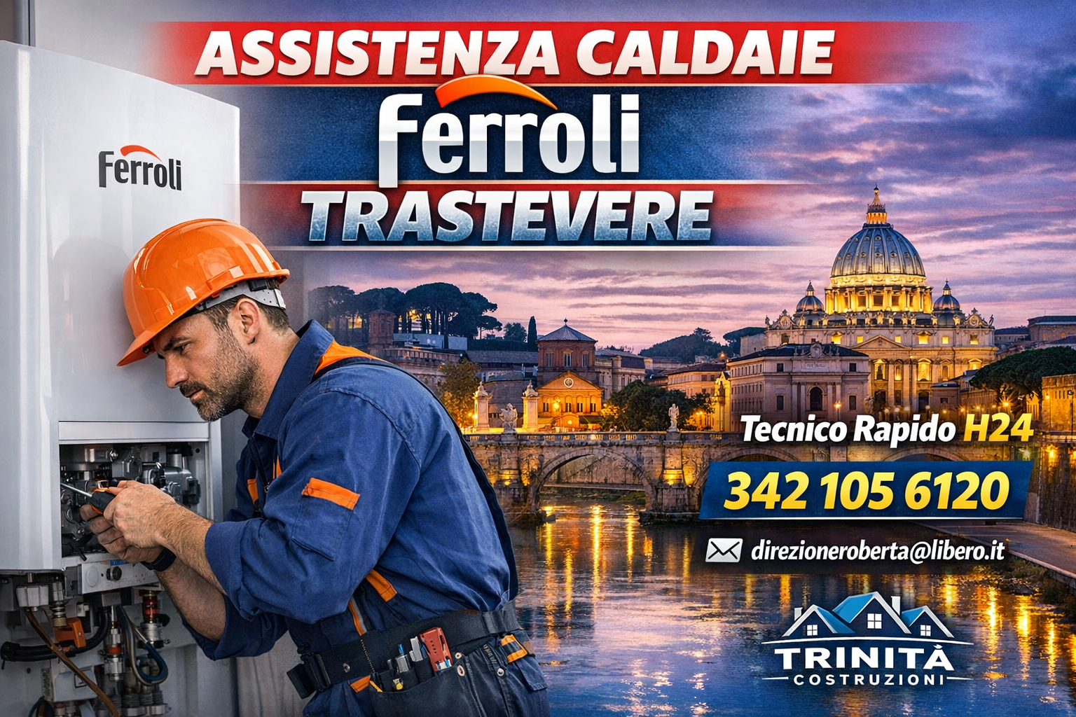 assistenza caldaie ferroli trastevere