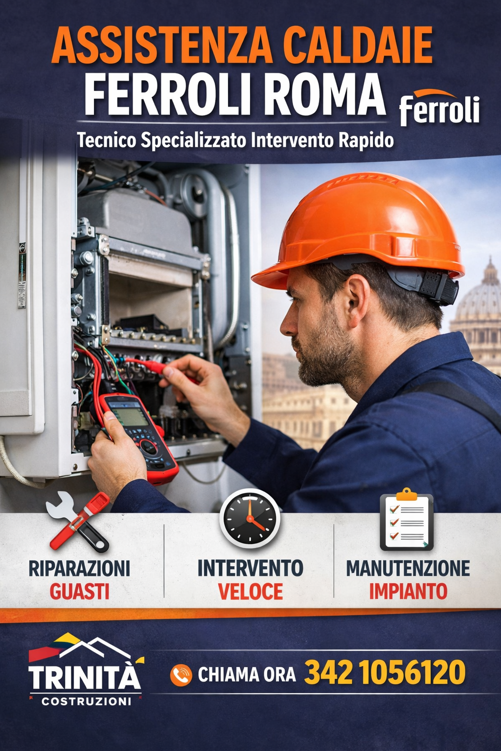 assistenza caldaie ferroli roma